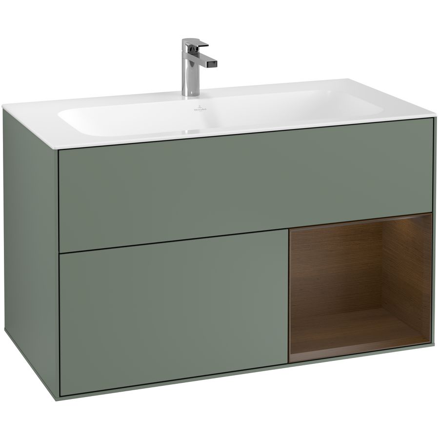 Wastafelonderkast Finion 996x591x498mm Olive Matt Lacquer F040GNGM