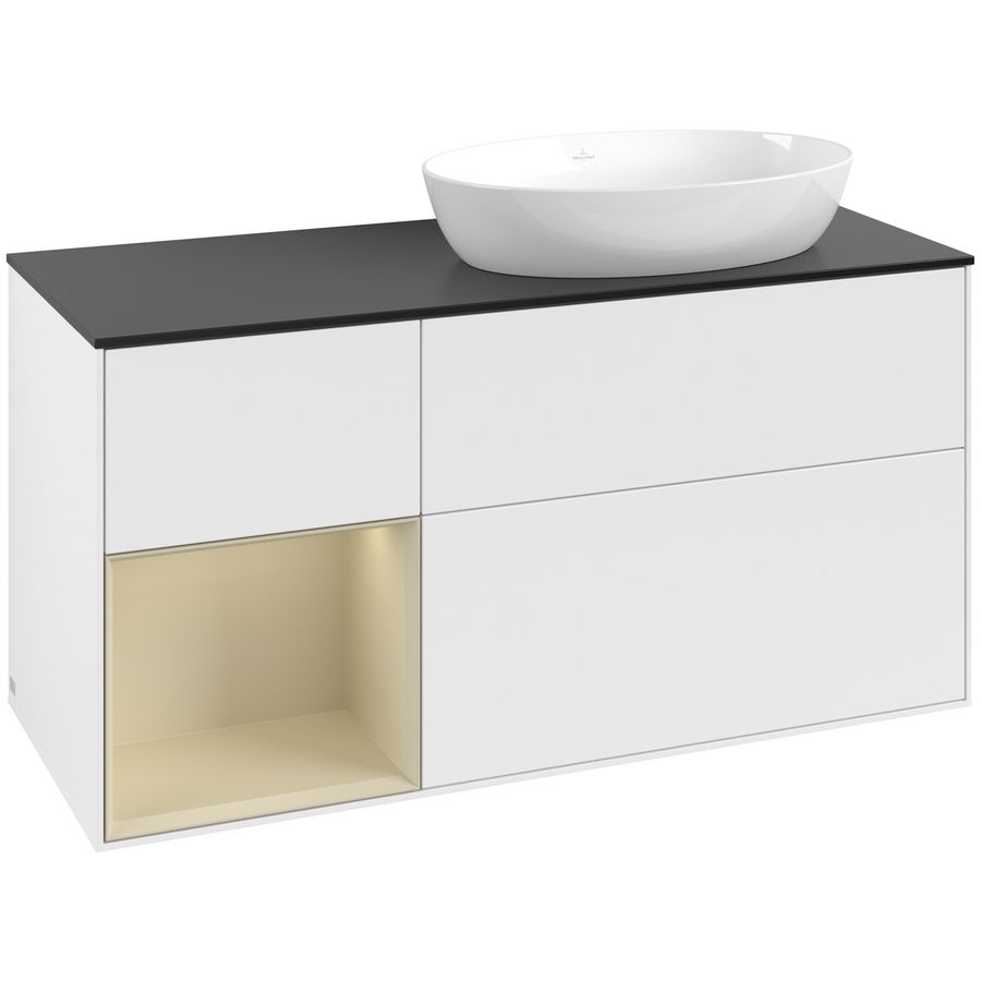 Wastafelonderkast Finion 1200x603x501mm White Matt Lacquer FA42HJMT