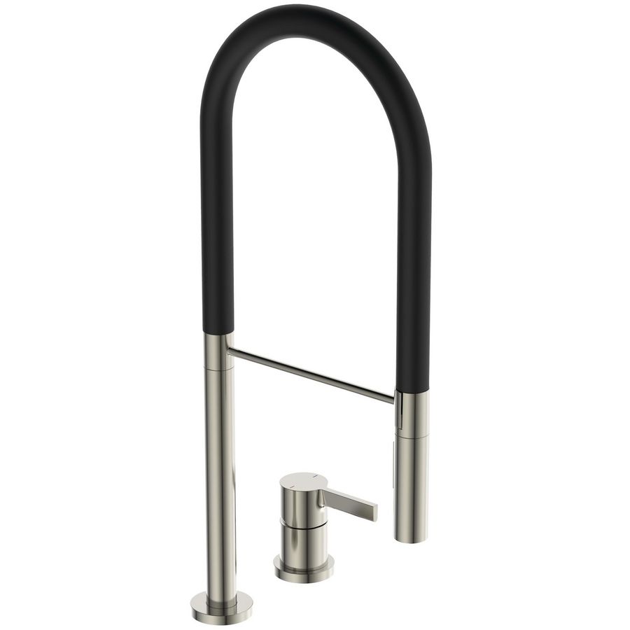 Keukenmengkraan pro 2-gats silver storm (rvs-look) Gusto
