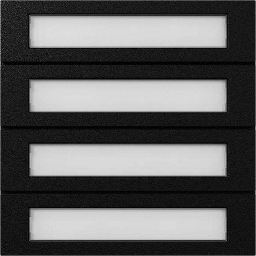 Belknopmod. 4-voudig System 106 zwart m(gel.)