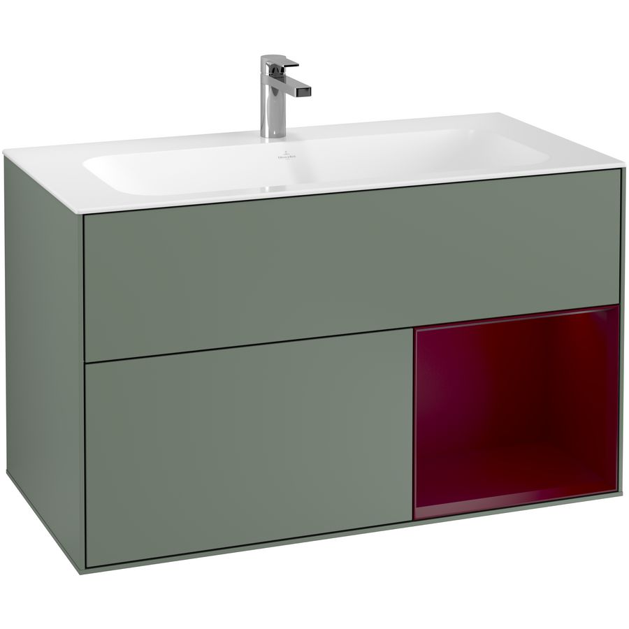 Wastafelonderkast Finion 996x591x498mm Olive Matt Lacquer F040HBGM