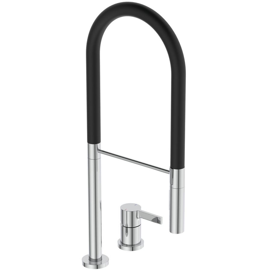 Keukenmengkraan pro 2-gats chroom Gusto