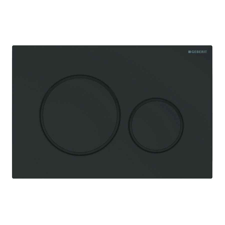 Sigma20 bedieningsplaat 2-toets plaat+toetsen: mat zwart ringen: zwart EtC