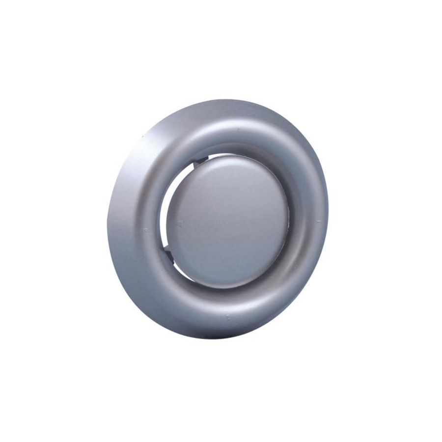 Afzuigventiel+aansluitbus Ø125mm aluminium