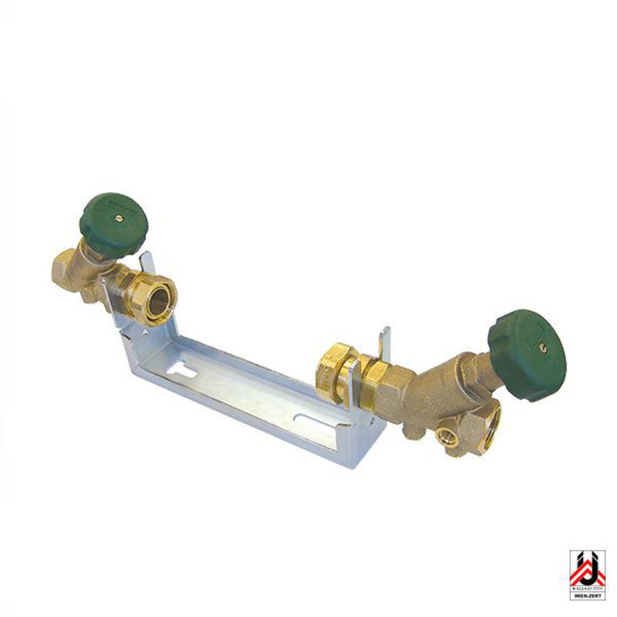 Voorgemonteerde aansluitconsole watermeter DN20