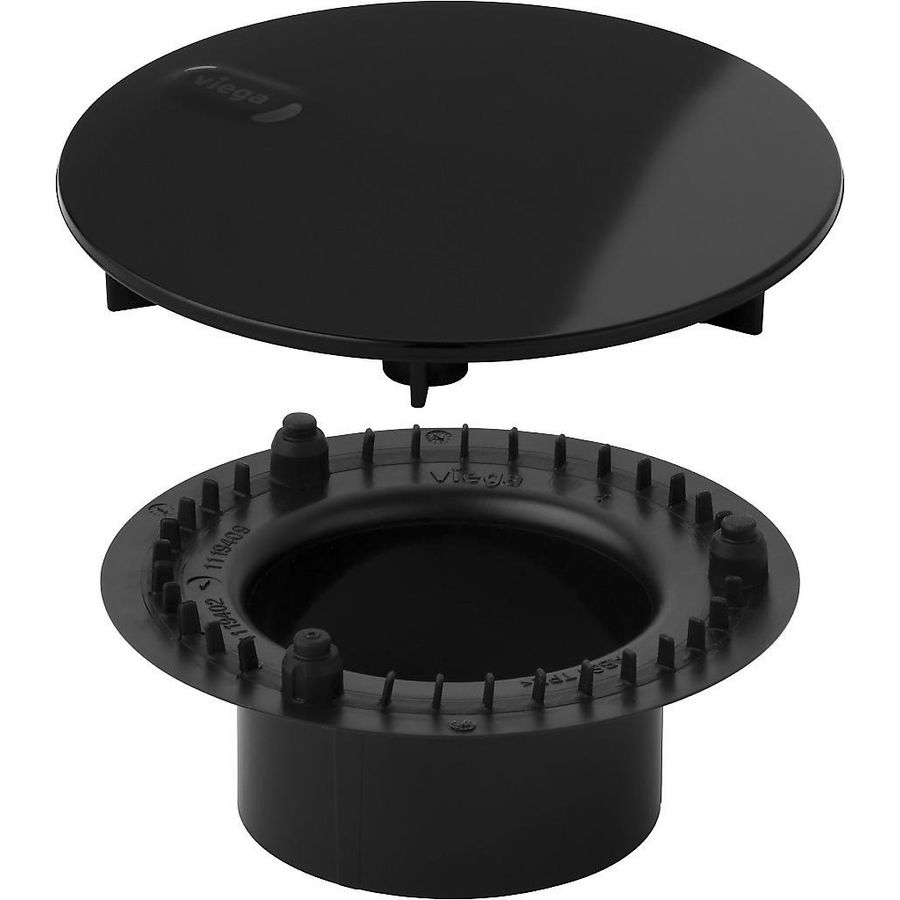 Afbouwset 6966.0 kunststof D115mm zwart glanzend