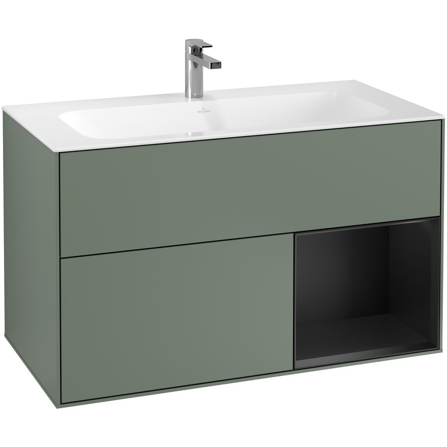 Wastafelonderkast Finion 996x591x498mm Olive Matt Lacquer F040PDGM