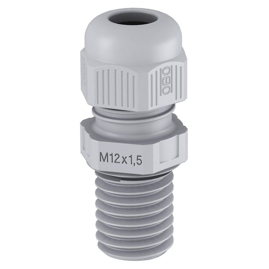 Wartel lange tap vol metrisch M50 polyam zilvergrijs VVE=5