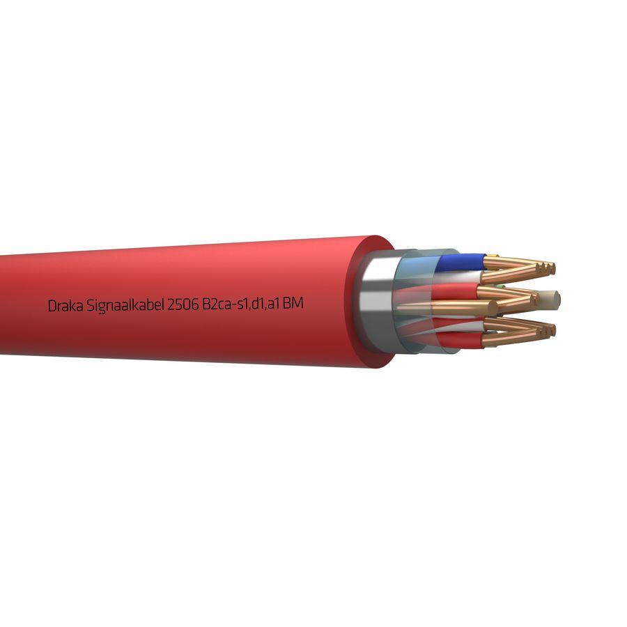 Haspel a 500m. signaal kabel afg B2ca rd# 6x2x0,8mm 2506 BM