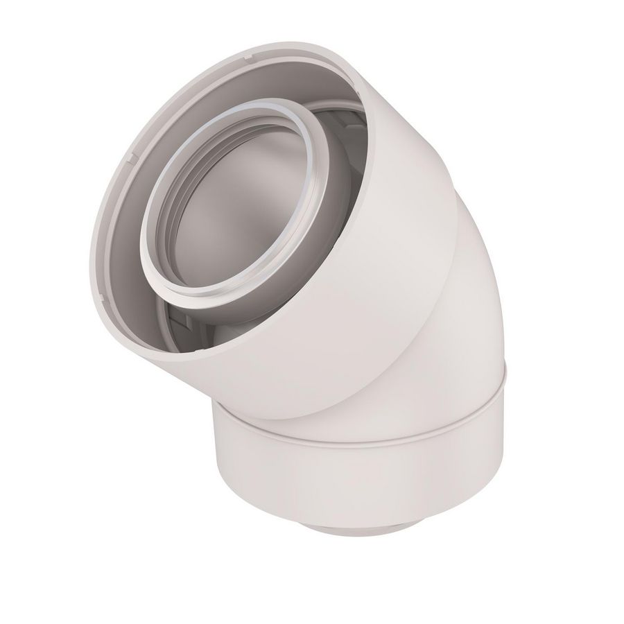 PROMO Bocht UbiFit concentrisch Push-Fit PP 45° 60/100mm (0229204)