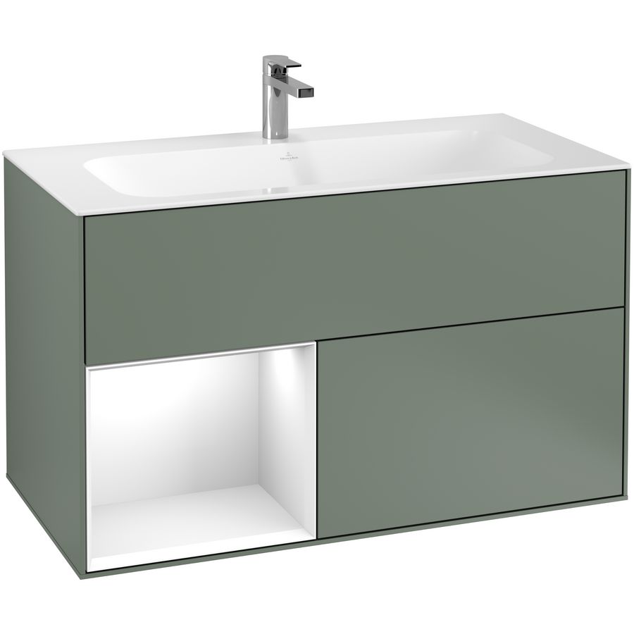 Wastafelonderkast Finion 996x591x498mm Olive Matt Lacquer G030GFGM