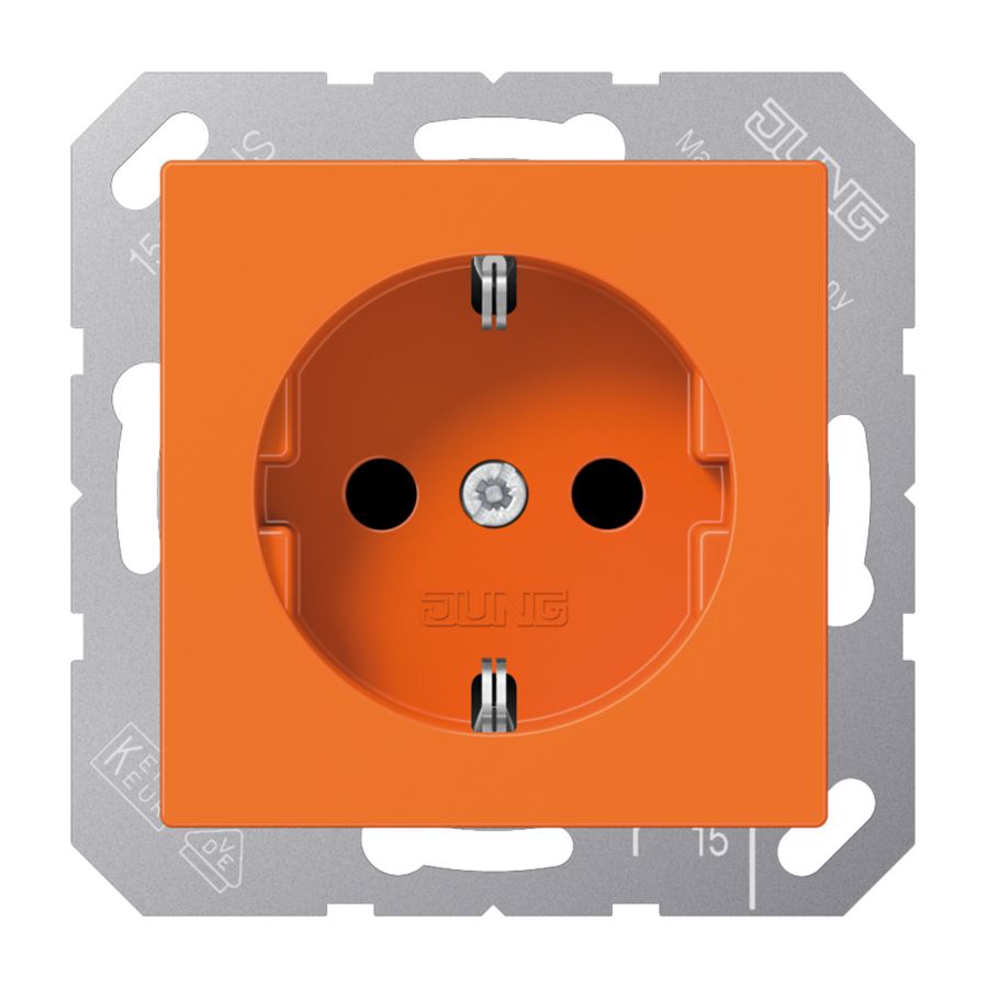Wandcontactdoos oranje slagv v.a.v.&schroefkl ABAS
