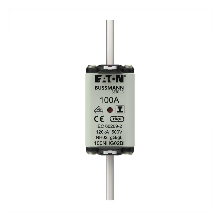 Zekering laagsp. 100A AC 500V NH02 gL/gG dubbele mel VVE=3