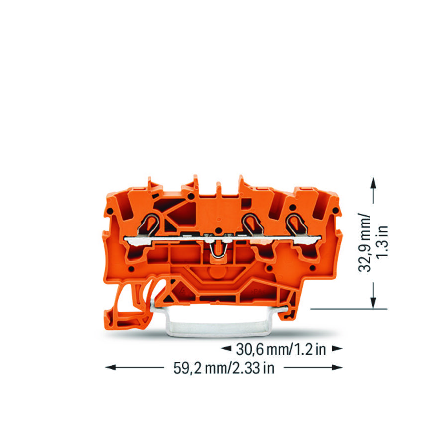 3-draads rijg 1,5mm² voor Ex e II-oranje VVE=100