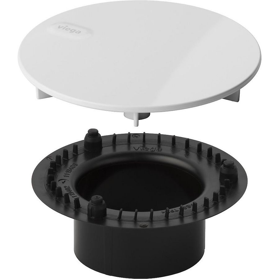 Afbouwset 6966.0 kunststof D115mm design-wit glanzend