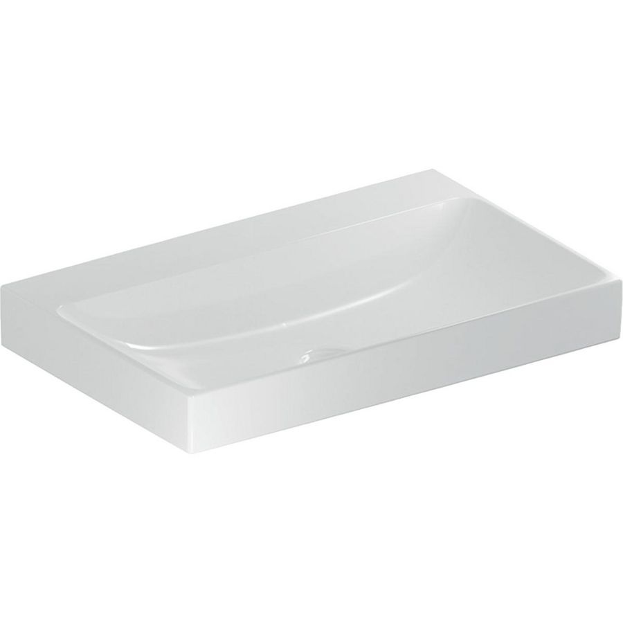 Wastafel 75x48cm zonder kraangat gecentreerd zonder overloop wit Keratect ONE