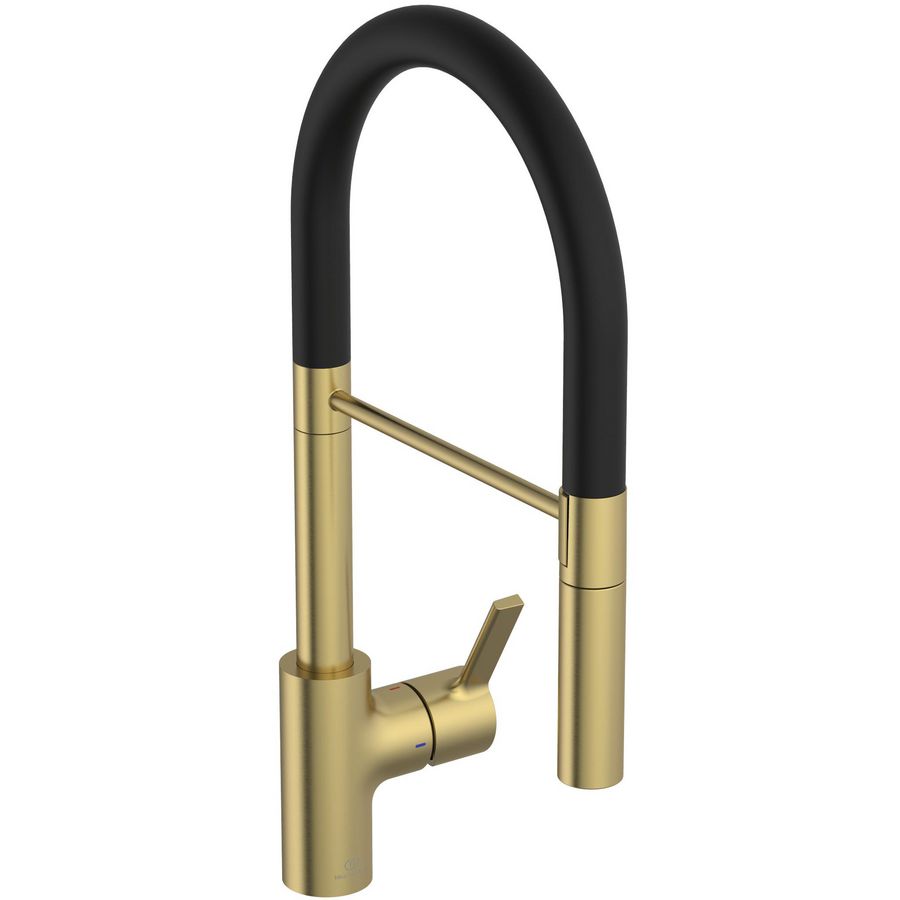 Keukenmengkraan semi-pro brushed gold Gusto