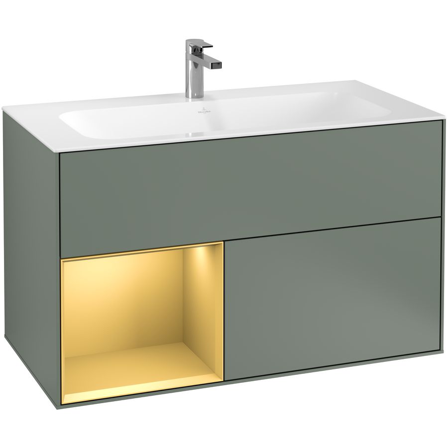 Wastafelonderkast Finion 996x591x498mm Olive Matt Lacquer G030HFGM