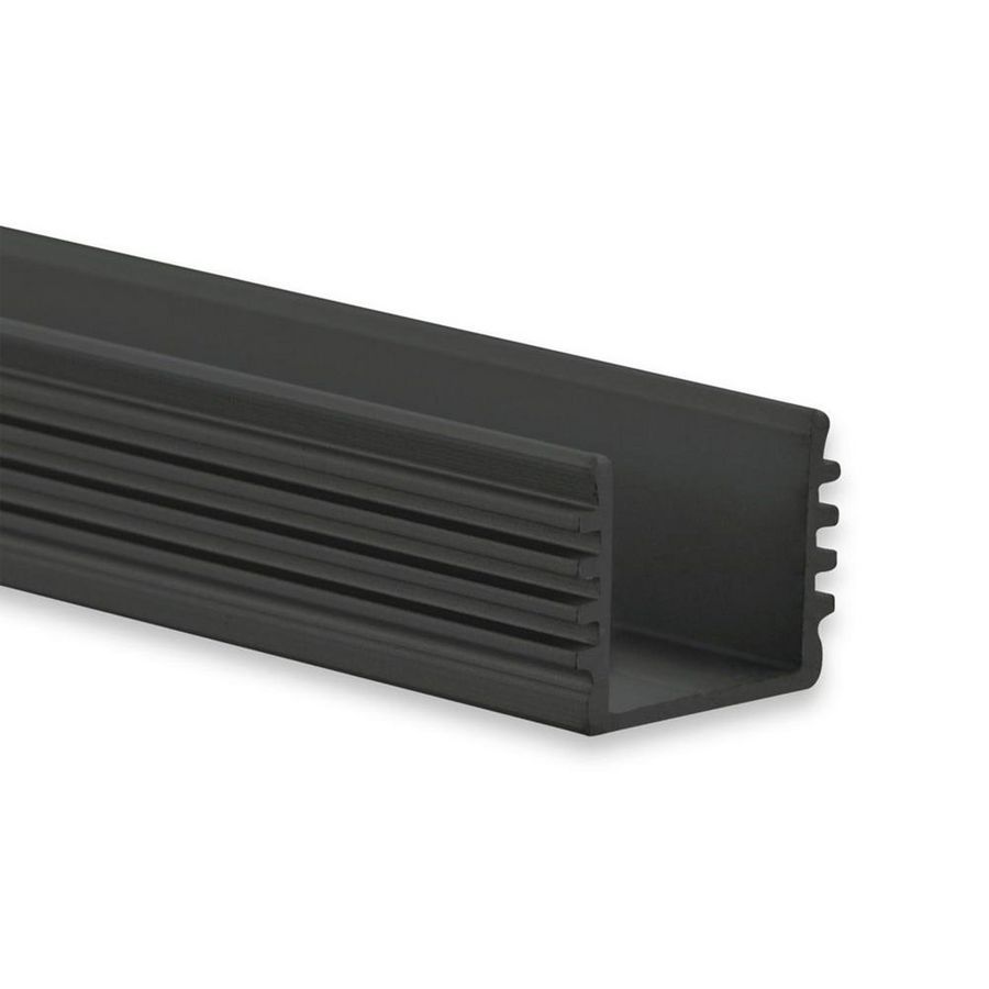 LED profiel PL5 L=2mtr. LED strips max. 12mm RAL9005