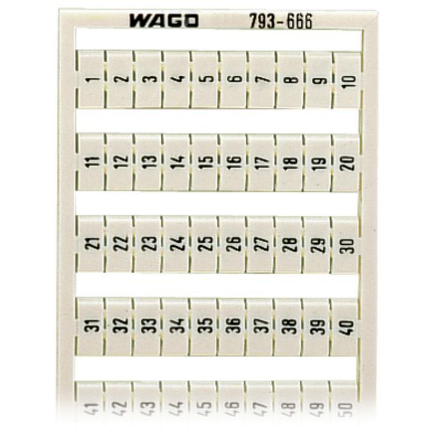 WMB-markeringskaart als kaart bedrukt wit 793-666 VVE=5