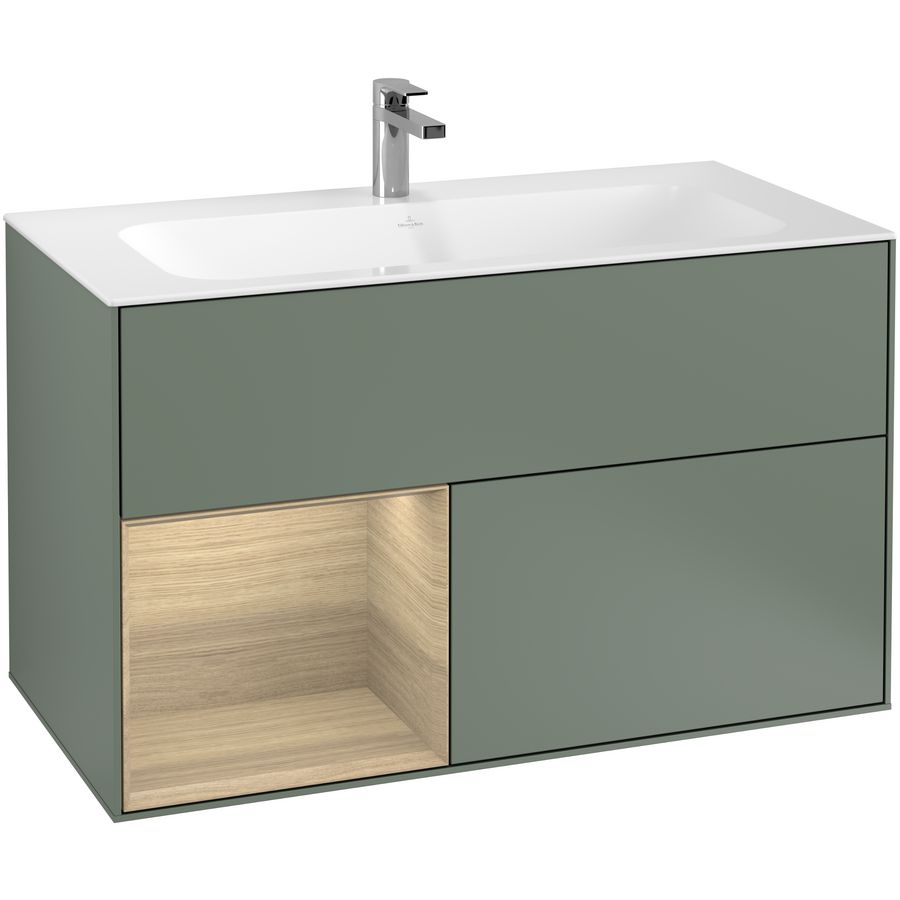 Wastafelonderkast Finion 996x591x498mm Olive Matt Lacquer G030PCGM