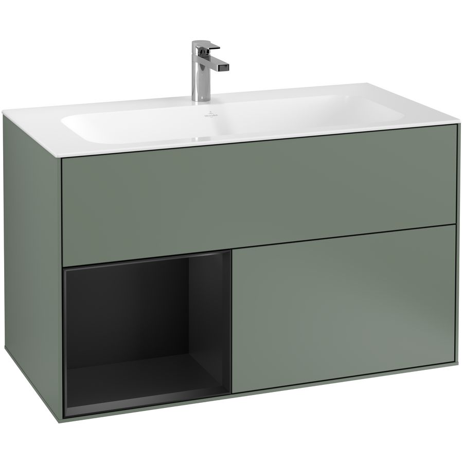 Wastafelonderkast Finion 996x591x498mm Olive Matt Lacquer G030PDGM