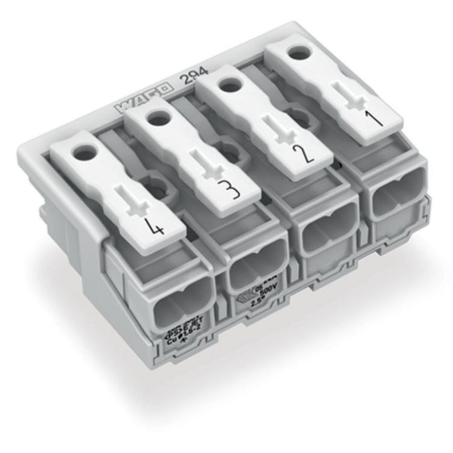 Kroonklem Drukknop extern z. PE-contact wit 294-5044 VVE=500