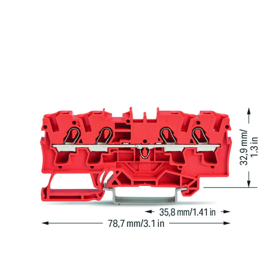 4-draads rijg 4mm² voor Ex e II-oranje VVE=50