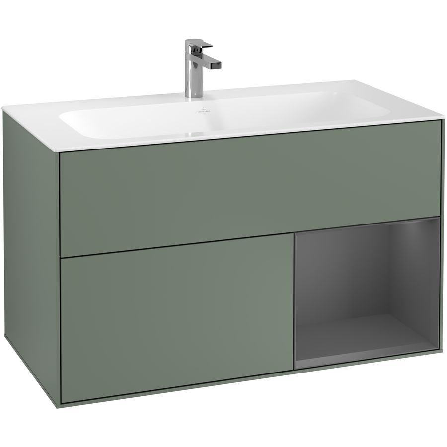 Wastafelonderkast Finion 996x591x498mm Olive Matt Lacquer G040GKGM