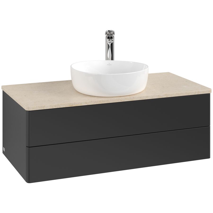 Wastafelonderkast Antao 1000x360x500mm Black Matt Lacquer K20053PD