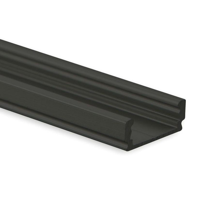 LED profiel PL1 L=2mtr. LED strips max. 12mm zwart RAL9005