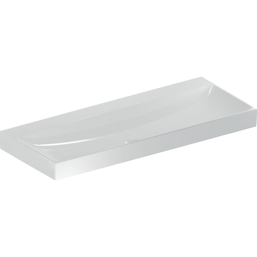 Wastafel 120x48cm zonder kraangat gecentreerd zonder overloop wit Keratect ONE