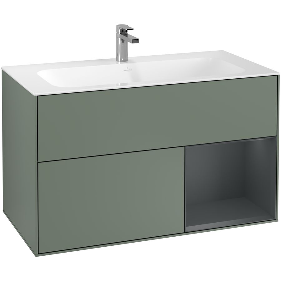 Wastafelonderkast Finion 996x591x498mm Olive Matt Lacquer G040HGGM