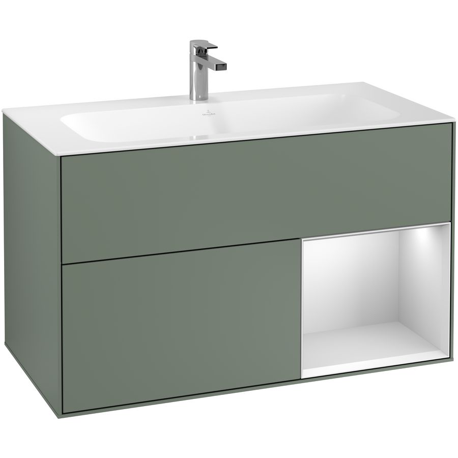 Wastafelonderkast Finion 996x591x498mm Olive Matt Lacquer G040MTGM