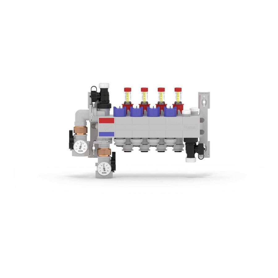 Vloerverwarmingsverdeler polyamide 4-groeps insteek 16mm RAUTHERM SPEED HKV-D P