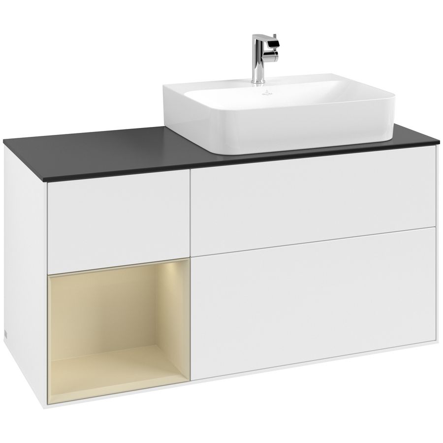 Wastafelonderkast Finion 1200x603x501mm White Matt Lacquer G142HJMT
