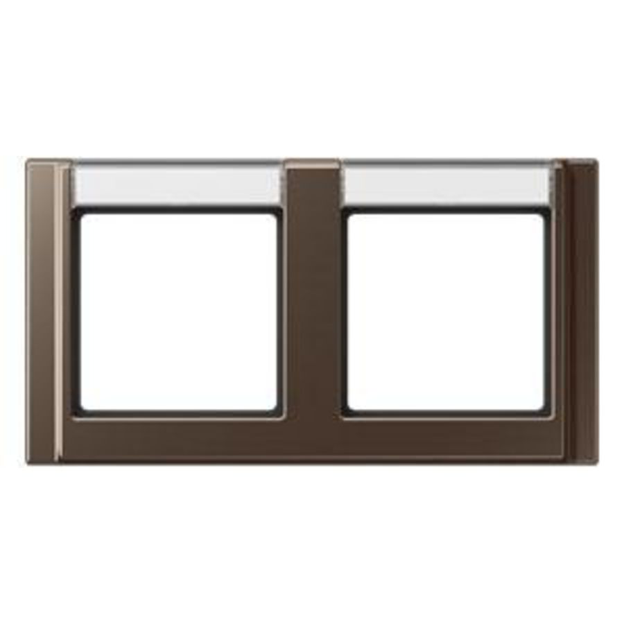 Afdekraam 2-voudig tekstveld horizontaal A500 mokka VVE=10