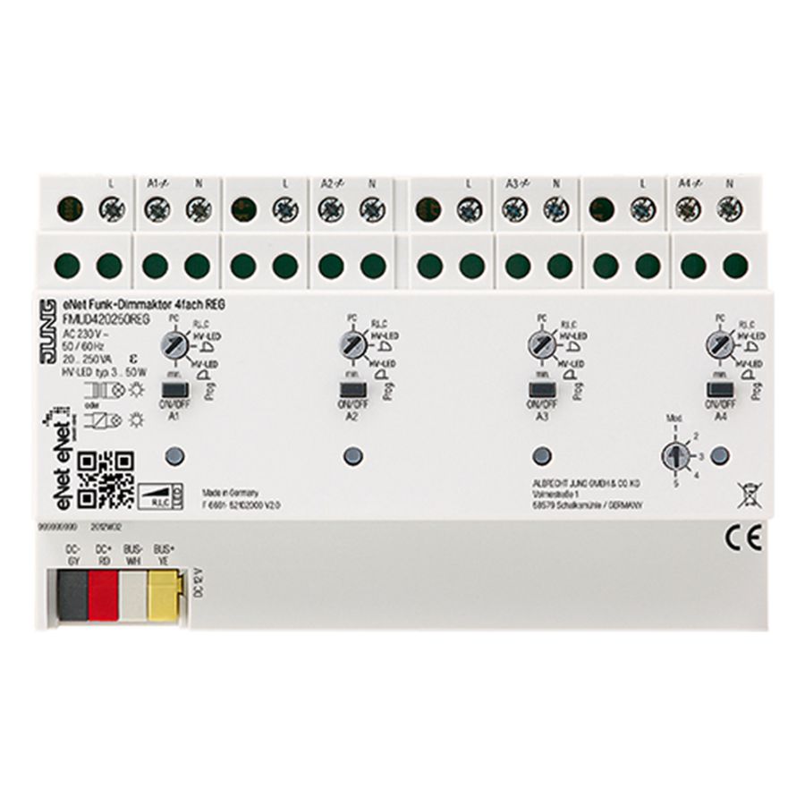 Universeel dimmer 4-kanaals DIN-rail eNet