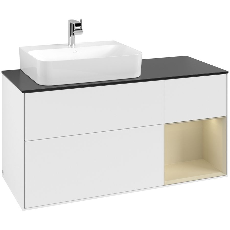 Wastafelonderkast Finion 1200x603x501mm White Matt Lacquer G152HJMT