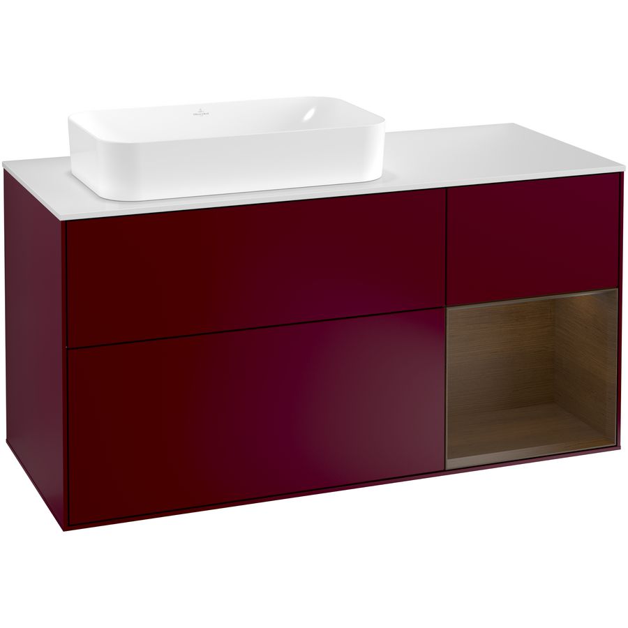 Wastafelonderkast Finion 1200x603x501mm Peony Matt Lacquer G281GNHB