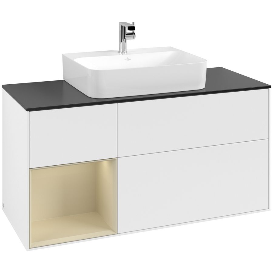 Wastafelonderkast Finion 1200x603x501mm White Matt Lacquer G162HJMT