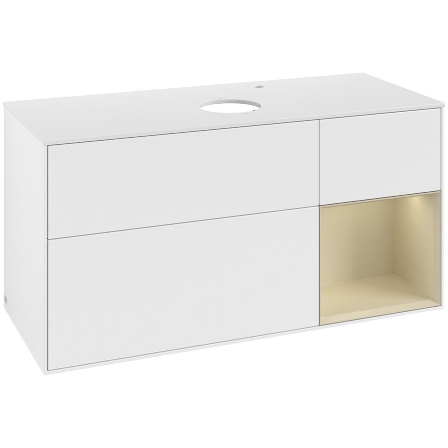 Wastafelonderkast Finion 1200x603x501mm White Matt Lacquer G951HJMT