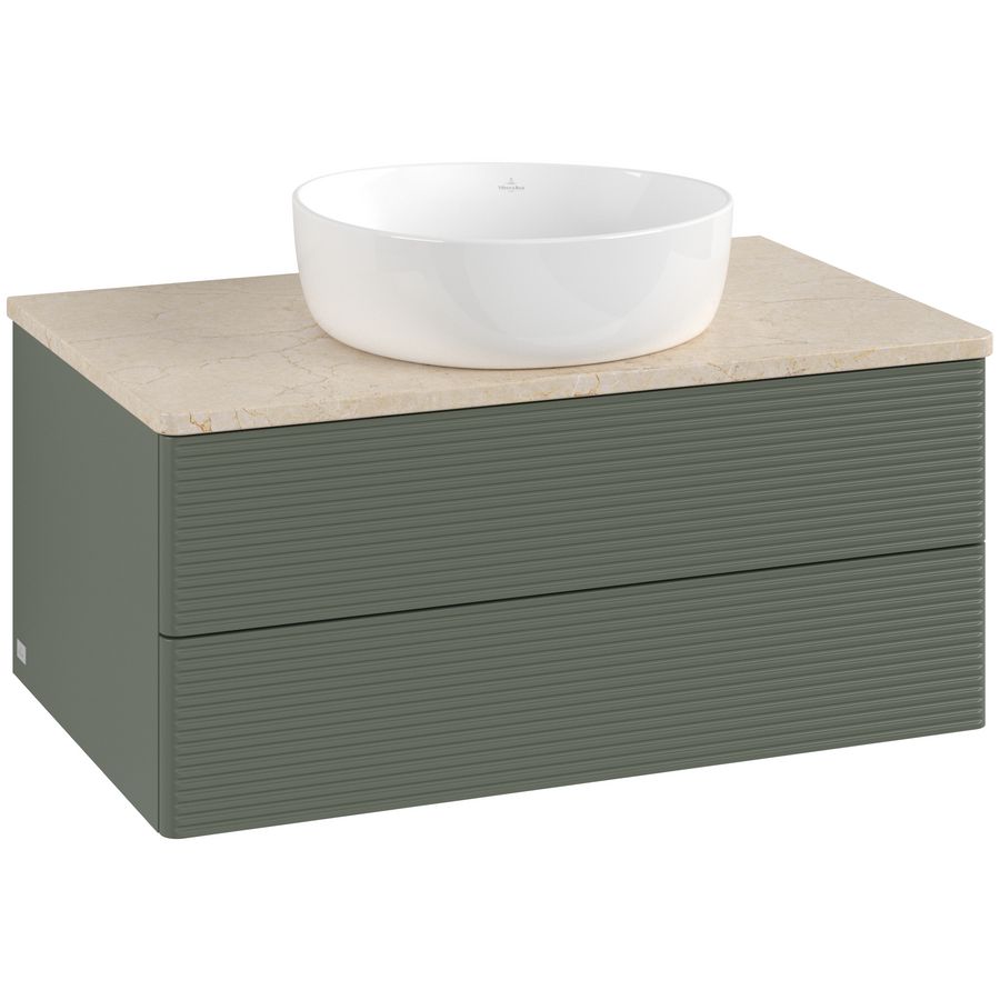 Wastafelonderkast Antao 800x360x500mm L.Green Matt Lacquer K19113HL