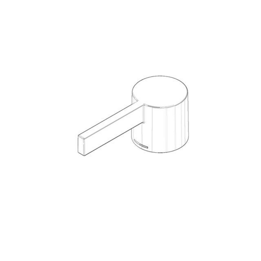 Greep Hendel 47,5x46x117mm Platina gebors.