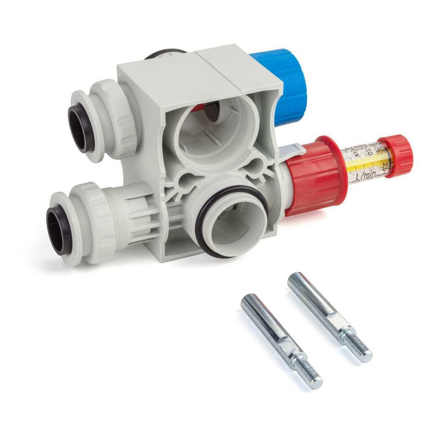 Vloerverwarmingsverdeler polyamide 1-groep (uitbreiding) insteek 17mm RAUTHERM SPEED HKV-D P