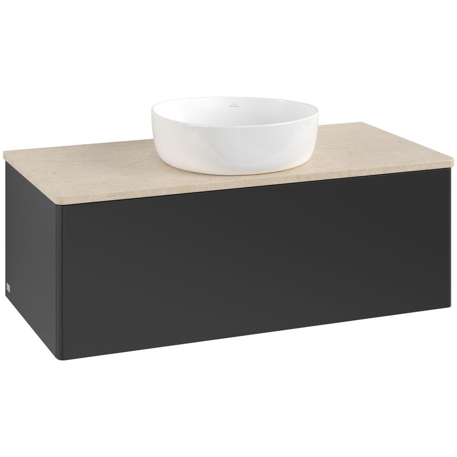 Wastafelonderkast Antao 1000x360x500mm Black Matt Lacquer K31013PD