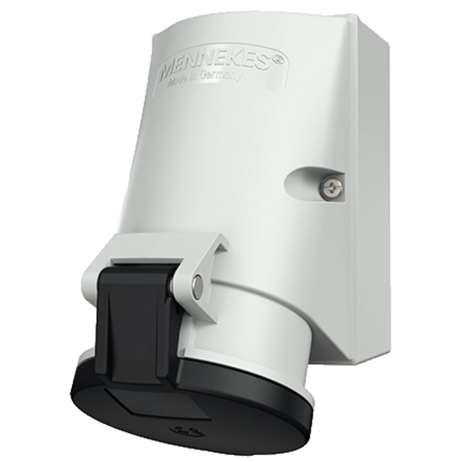 Wandcontactdoos 32A 7-polig  7H 500V IP44 HW/VN