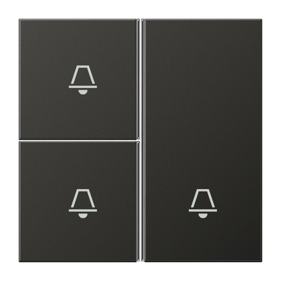 Tastafdekking compleet 3-voudig DCM belsymbool LS antr VVE=10