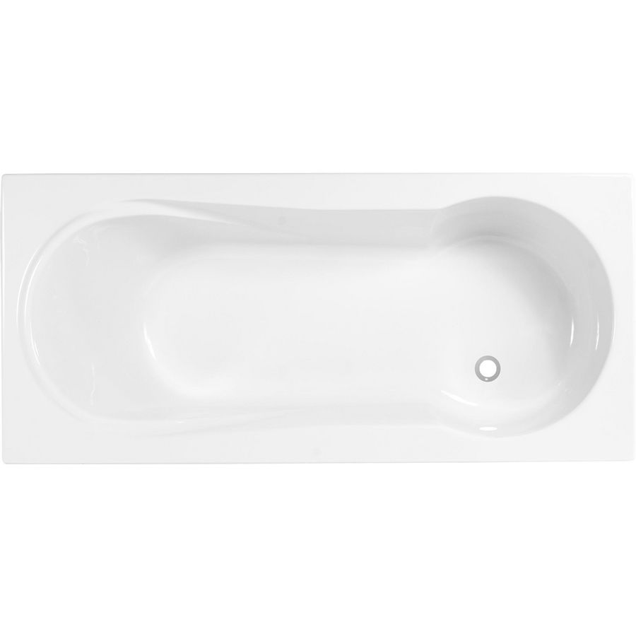 Ligbad met douchegedeelte Fontana 180x80cm wit excl. poten