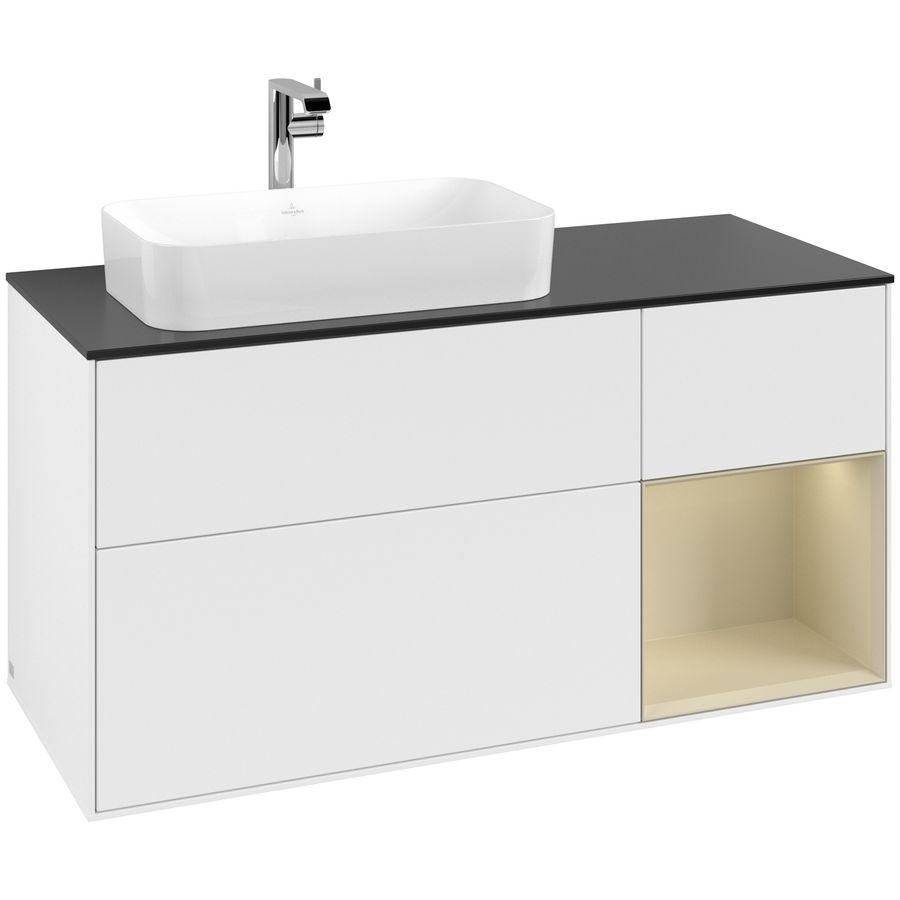 Wastafelonderkast Finion 1200x603x501mm White Matt Lacquer G282HJMT